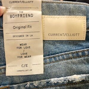 Current/Elliott Blue Denim Boyfriend Jeans Size 26 NWT